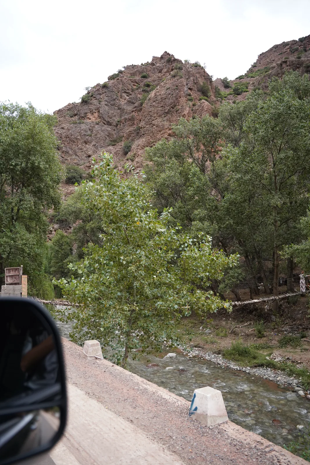 Mountain scenery seen during a private journey