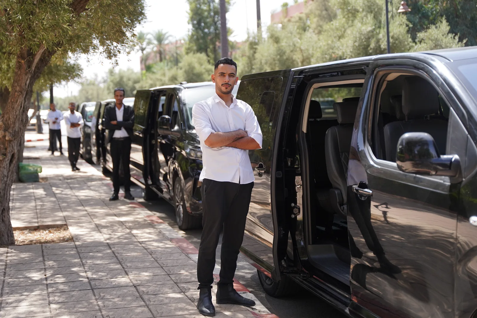 RANA driver and vehicles ready for a private tour